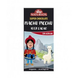 Tableta de chocolate Machu Pichu 100% cacao NaturSoy