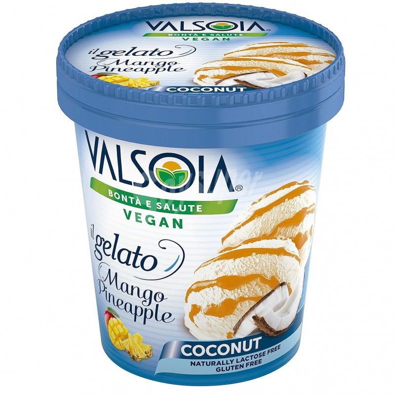 Tarrina helado Mango y piña 600ml Valsoia Tarrina helado Mango y piña 600ml Valsoia