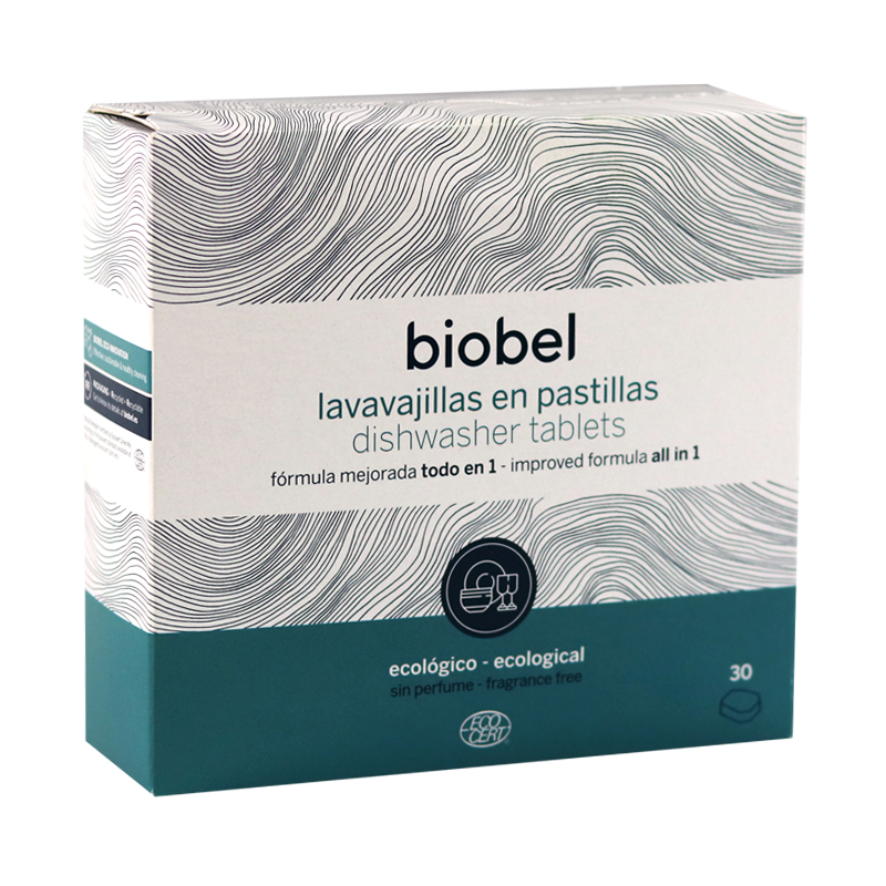 Pastillas para lavavajillas bio Biobel 25 unidades(+5 de regalo)