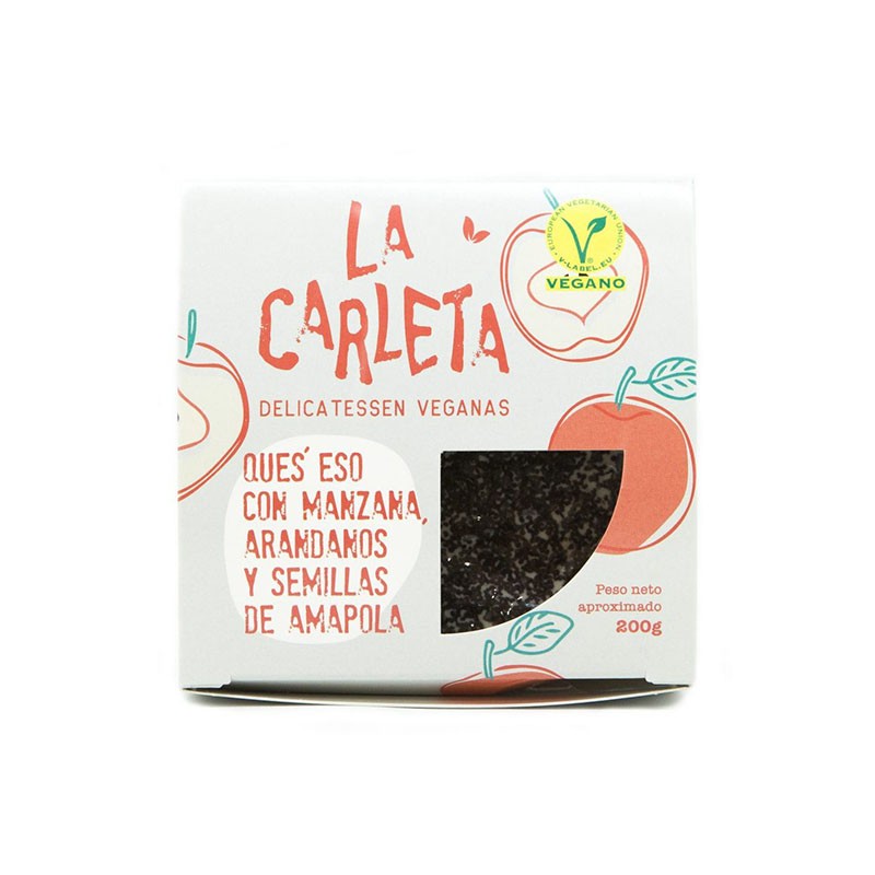 Queso con manzana y semillas de amapola 200 gr La Carleta Queso con manzana y semillas de amapola 200 gr La Carleta